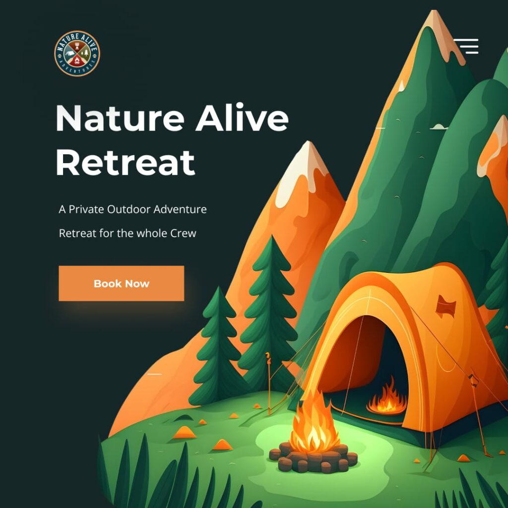 Nature Alive Retreat Camping Website Design min